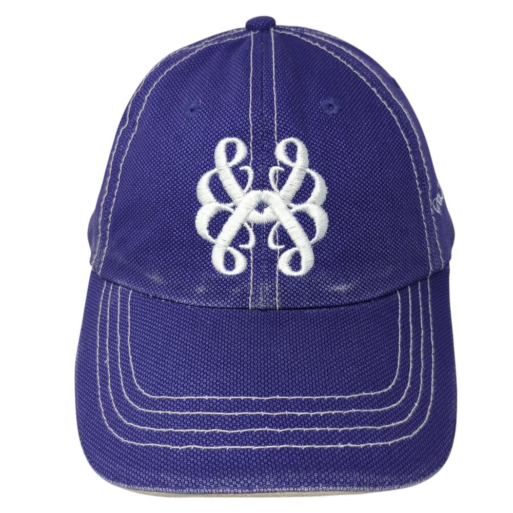 Monogram Slideback Baseball Cap Purple One Size Adjustable Embroidered Cobra